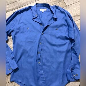 Yves Saint Laurent Royal Blue Casual Shirt